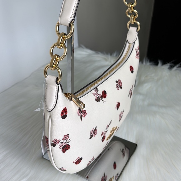 NWT💃Coach Payton Hobo Bag With Ladybug Floral Print Purse Bag - Picture 8 of 10
